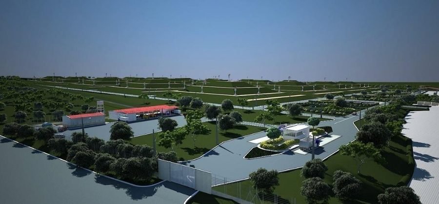Portaria e balança do aterro de Campina Grande